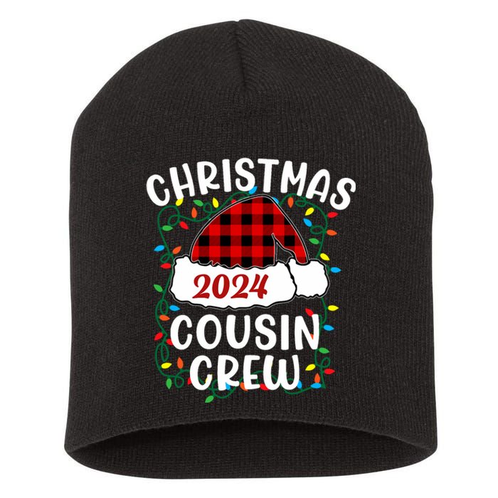 Cousin Crew Cousins Christmas 2024 Family Matching Pajamas Short Acrylic Beanie