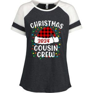 Cousin Crew Cousins Christmas 2024 Family Matching Pajamas Enza Ladies Jersey Colorblock Tee