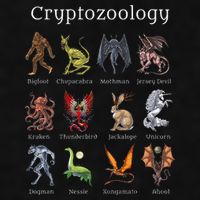 Cryptozoology Cryptid Creatures Fantasy Mythical Monsters Ladies PosiCharge Tri-Blend Wicking Tank