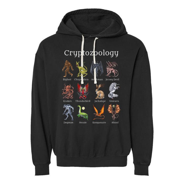 Cryptozoology Cryptid Creatures Fantasy Mythical Monsters Garment-Dyed Fleece Hoodie