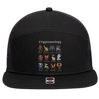 Cryptozoology Cryptid Creatures Fantasy Mythical Monsters 7 Panel Mesh Trucker Snapback Hat