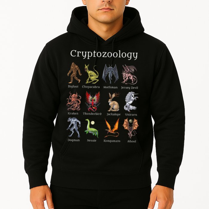 Cryptozoology Cryptid Creatures Fantasy Mythical Monsters Hoodie