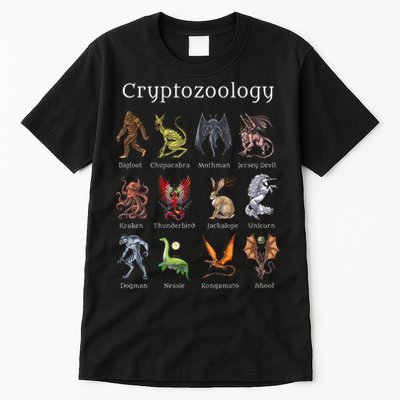 Cryptozoology Cryptid Creatures Fantasy Mythical Monsters Tall T-Shirt