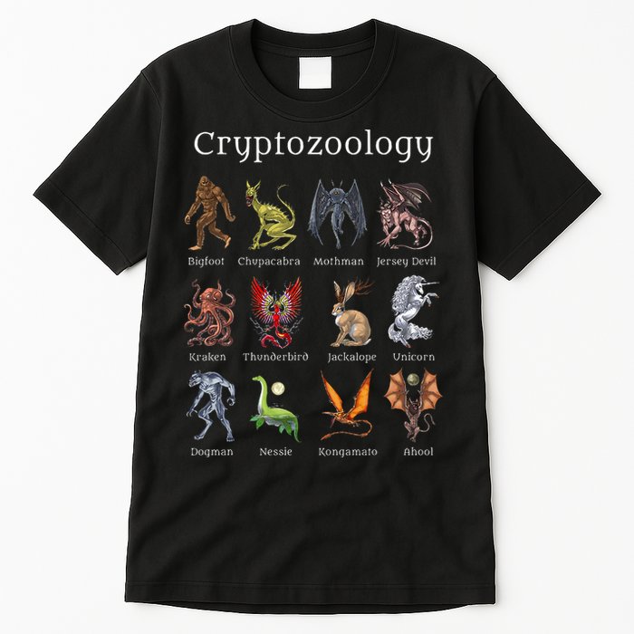 Cryptozoology Cryptid Creatures Fantasy Mythical Monsters Tall T-Shirt