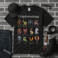 Cryptozoology Cryptid Creatures Fantasy Mythical Monsters Tall T-Shirt