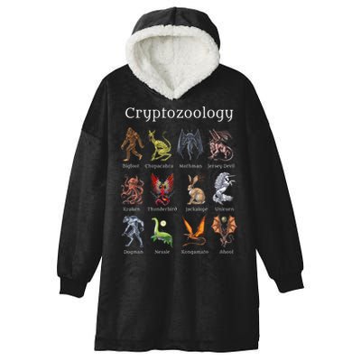 Cryptozoology Cryptid Creatures Fantasy Mythical Monsters Hooded Wearable Blanket