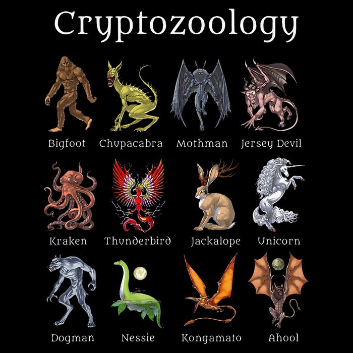 Cryptozoology Cryptid Creatures Fantasy Mythical Monsters 7-Panel Snapback Hat