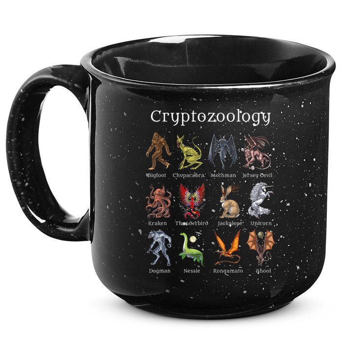 Cryptozoology Cryptid Creatures Fantasy Mythical Monsters 15oz Campfire Ceramic Mug