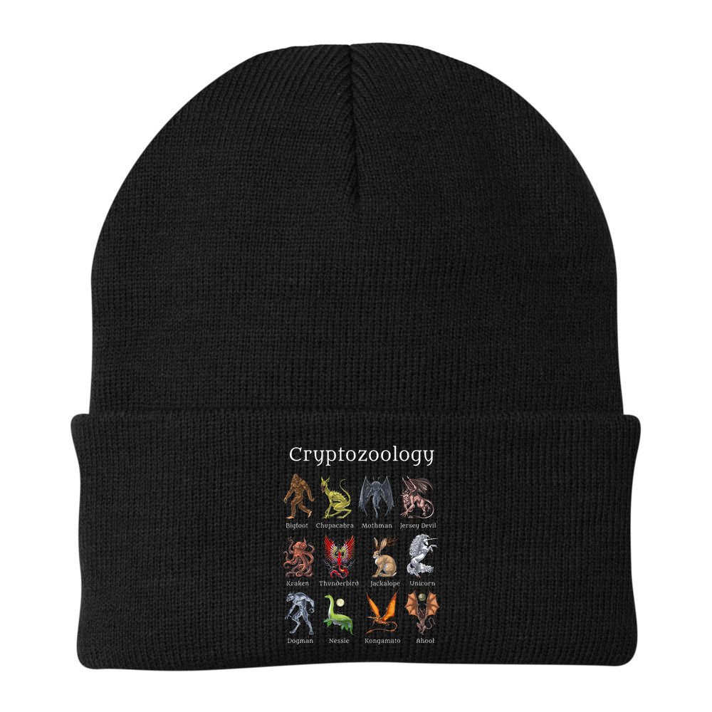 Cryptozoology Cryptid Creatures Fantasy Mythical Monsters Beanie