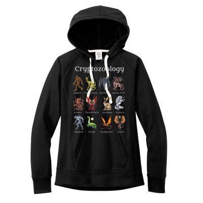 Cryptozoology Cryptid Creatures Fantasy Mythical Monsters Women's Fleece Hoodie