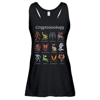 Cryptozoology Cryptid Creatures Fantasy Mythical Monsters Ladies Essential Flowy Tank
