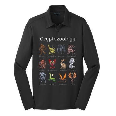 Cryptozoology Cryptid Creatures Fantasy Mythical Monsters Silk Touch Performance Long Sleeve Polo