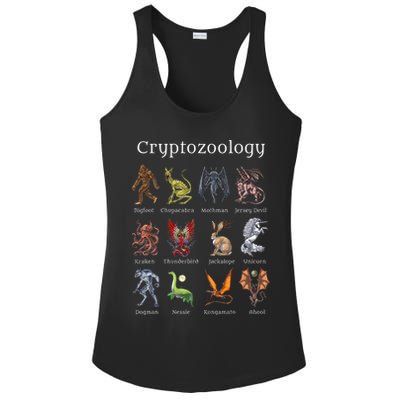 Cryptozoology Cryptid Creatures Fantasy Mythical Monsters Ladies PosiCharge Competitor Racerback Tank