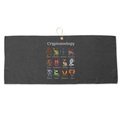Cryptozoology Cryptid Creatures Fantasy Mythical Monsters Large Microfiber Waffle Golf Towel