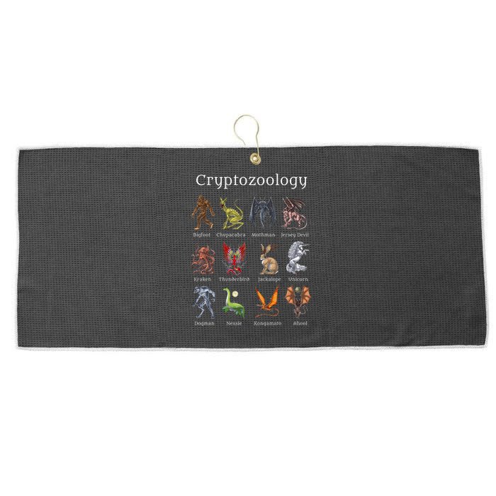 Cryptozoology Cryptid Creatures Fantasy Mythical Monsters Large Microfiber Waffle Golf Towel