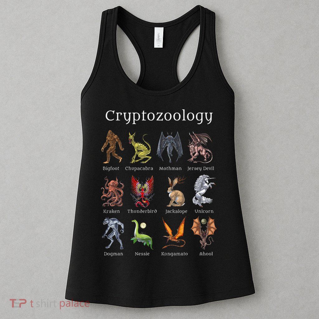 Cryptozoology Cryptid Creatures Fantasy Mythical Monsters Womens Tank Top