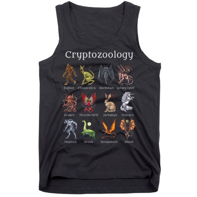 Cryptozoology Cryptid Creatures Fantasy Mythical Monsters Tank Top