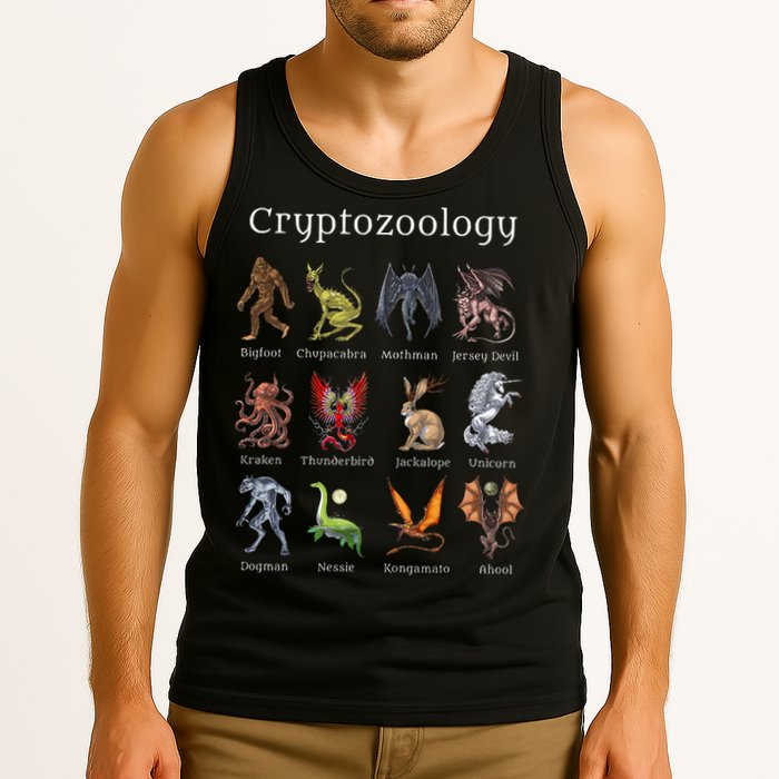 Cryptozoology Cryptid Creatures Fantasy Mythical Monsters Tank Top