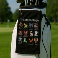 Cryptozoology Cryptid Creatures Fantasy Mythical Monsters Golf Towel