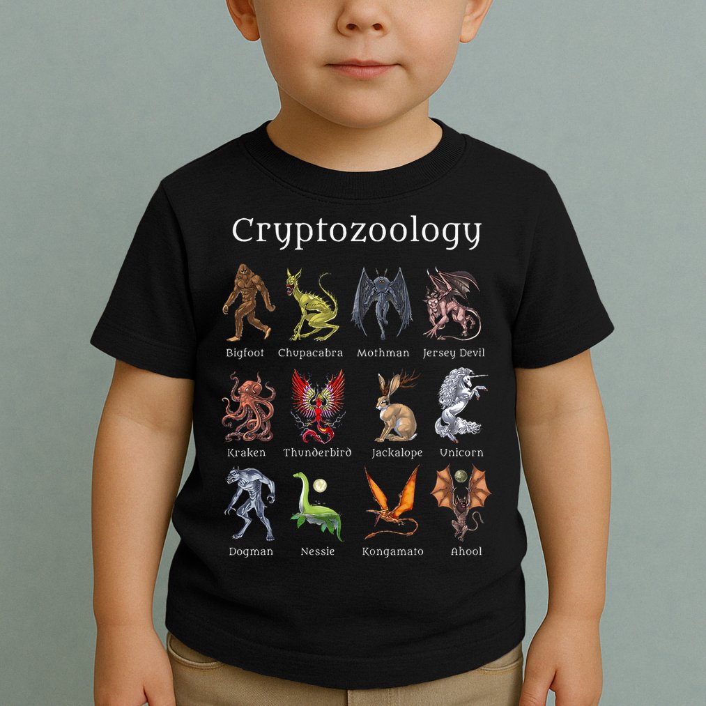 Cryptozoology Cryptid Creatures Fantasy Mythical Monsters Toddler T-Shirt