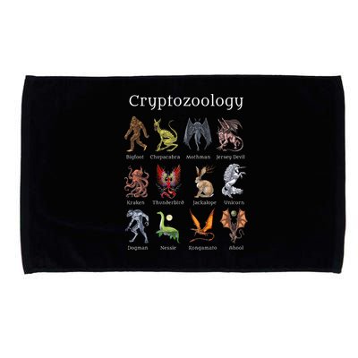 Cryptozoology Cryptid Creatures Fantasy Mythical Monsters Microfiber Hand Towel