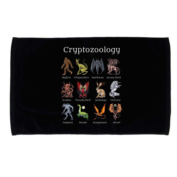 Cryptozoology Cryptid Creatures Fantasy Mythical Monsters Microfiber Hand Towel