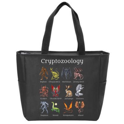 Cryptozoology Cryptid Creatures Fantasy Mythical Monsters Zip Tote Bag