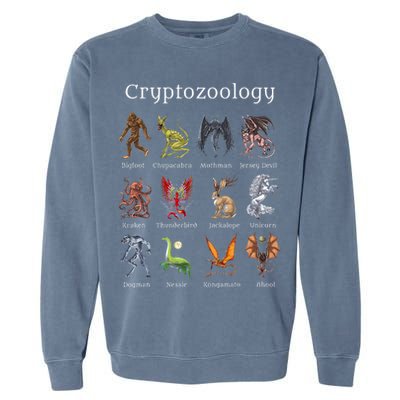 Cryptozoology Cryptid Creatures Fantasy Mythical Monsters Garment-Dyed Sweatshirt