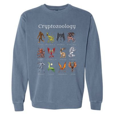 Cryptozoology Cryptid Creatures Fantasy Mythical Monsters Garment-Dyed Sweatshirt