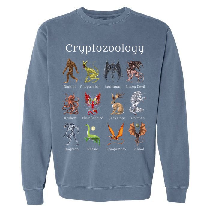Cryptozoology Cryptid Creatures Fantasy Mythical Monsters Garment-Dyed Sweatshirt