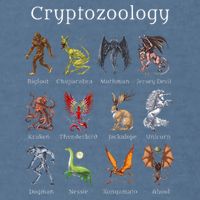 Cryptozoology Cryptid Creatures Fantasy Mythical Monsters Garment-Dyed Sweatshirt