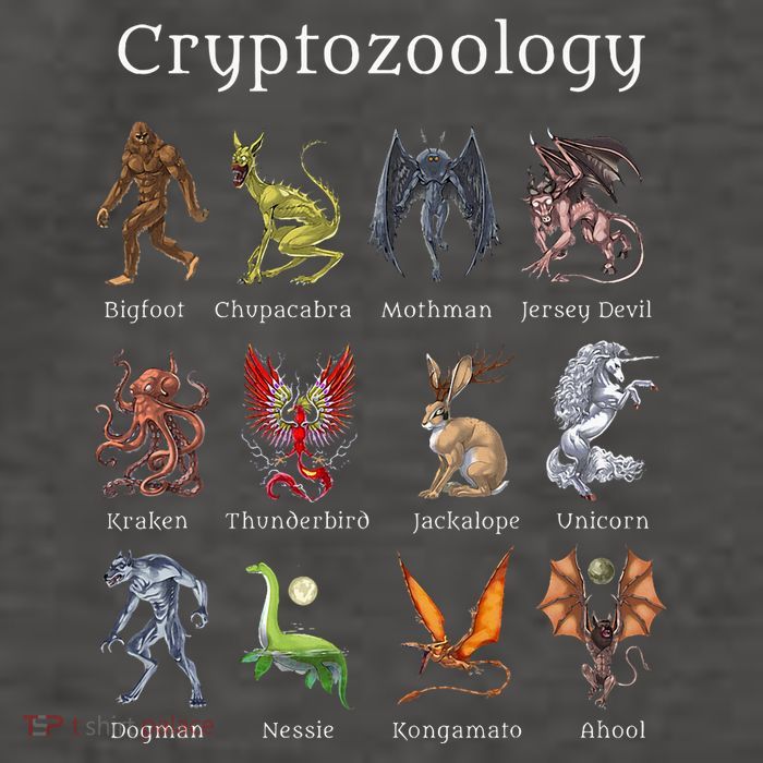 Cryptozoology Cryptid Creatures Fantasy Mythical Monsters Vector Backpack
