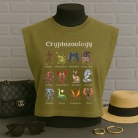 Cryptozoology Cryptid Creatures Fantasy Mythical Monsters Garment-Dyed Women's Muscle Tee