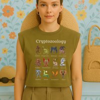 Cryptozoology Cryptid Creatures Fantasy Mythical Monsters Garment-Dyed Women's Muscle Tee