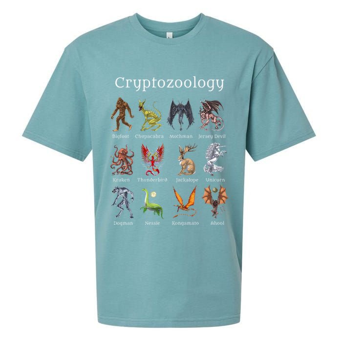 Cryptozoology Cryptid Creatures Fantasy Mythical Monsters Sueded Cloud Jersey T-Shirt