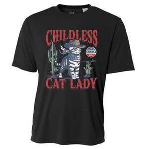 Cowboy Cat Childless Cat Lady For Kamala Election Voting Gift Cooling Performance Crew T-Shirt