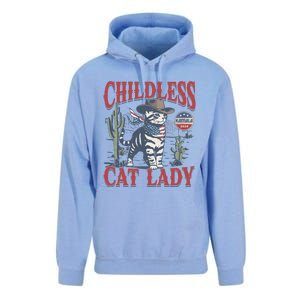 Cowboy Cat Childless Cat Lady For Kamala Election Voting Gift Unisex Surf Hoodie