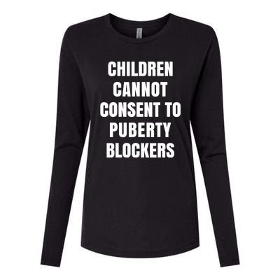 Children Cannot Consent To Puberty Blockers Womens Cotton Relaxed Long Sleeve T-Shirt