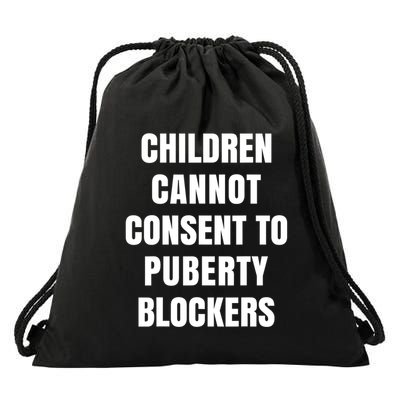 Children Cannot Consent To Puberty Blockers Drawstring Bag