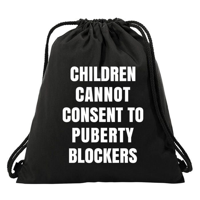Children Cannot Consent To Puberty Blockers Drawstring Bag