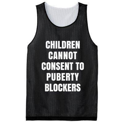 Children Cannot Consent To Puberty Blockers Mesh Reversible Basketball Jersey Tank