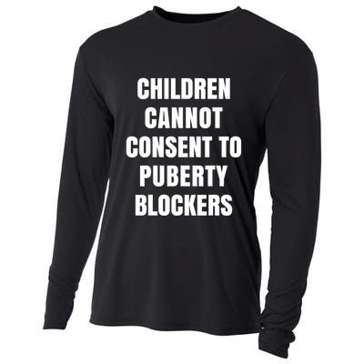 Children Cannot Consent To Puberty Blockers Cooling Performance Long Sleeve Crew