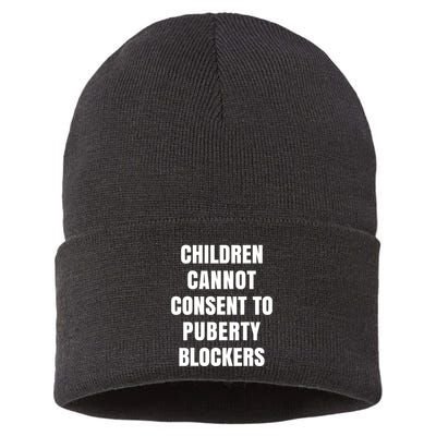 Children Cannot Consent To Puberty Blockers Sustainable Knit Beanie
