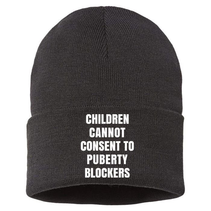 Children Cannot Consent To Puberty Blockers Sustainable Knit Beanie