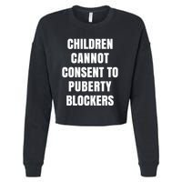 Children Cannot Consent To Puberty Blockers Cropped Pullover Crew