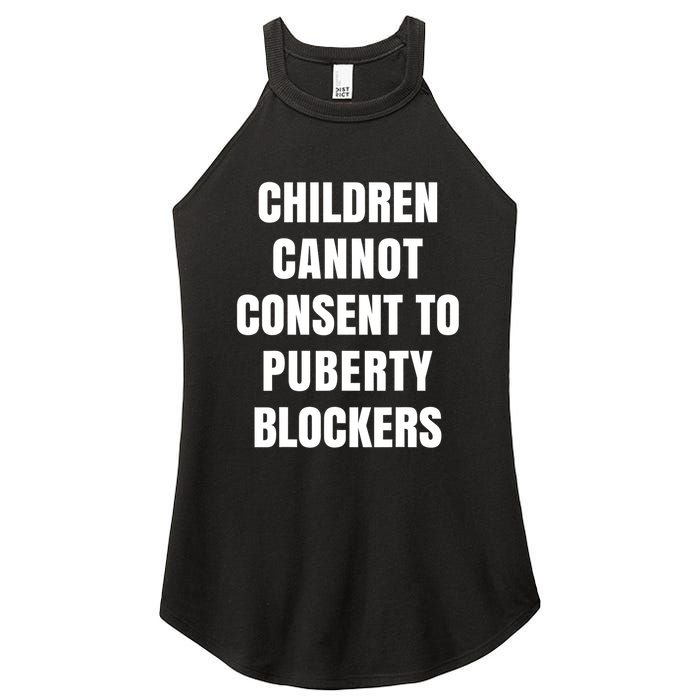 Children Cannot Consent To Puberty Blockers Women's Perfect Tri Rocker Tank