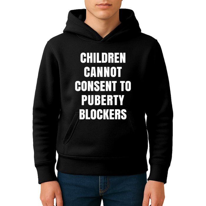 Children Cannot Consent To Puberty Blockers Kids Hoodie