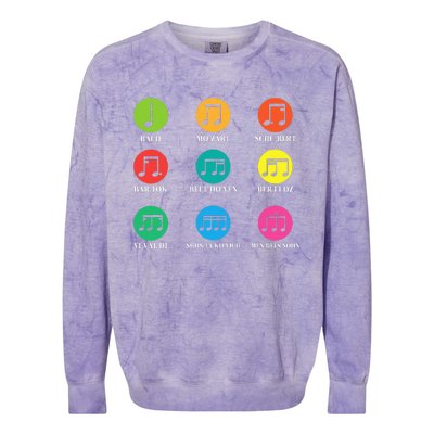 Classic Composers Classical Music Musical Notes Colorblast Crewneck Sweatshirt