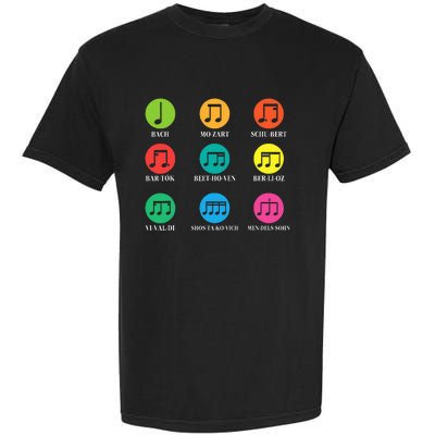 Classic Composers Classical Music Musical Notes Garment-Dyed Heavyweight T-Shirt