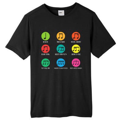 Classic Composers Classical Music Musical Notes Tall Fusion ChromaSoft Performance T-Shirt